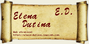 Elena Dutina vizit kartica